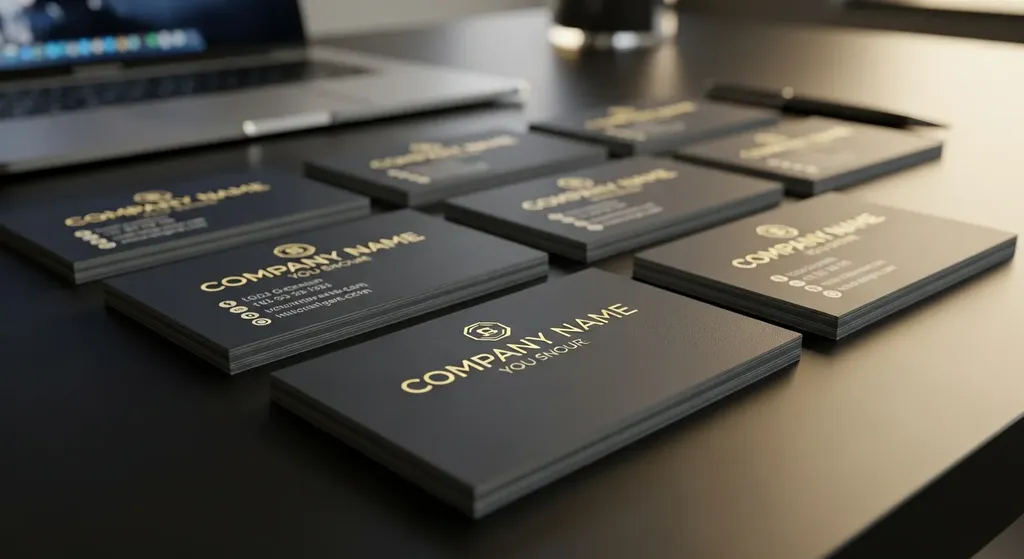 Print-ready business card file setup example